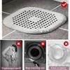 1/4PCs Bathroom Shower Drain Hair Catcher Kitchen Foldable Silicone Cover Hair Filter Sink Strainer with Suction Cups Easy Clean
