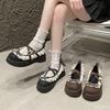 Fashion Mouth Thick Sole Single Shoe for Women's Spring New Style Simple Comfortable Versatile Small Leather Shoes Daily Casual