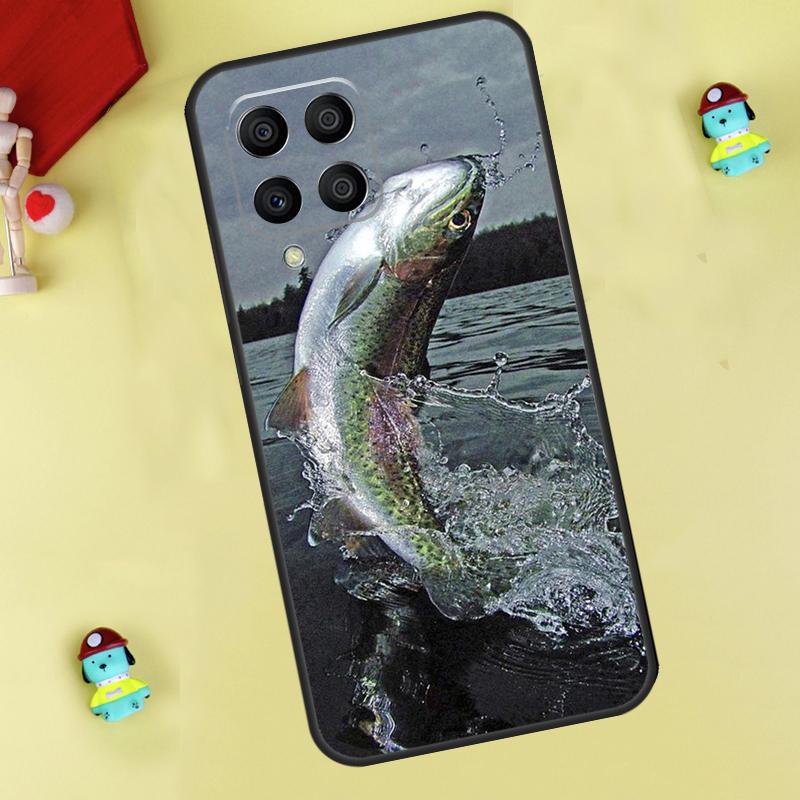 Vintage Trout Fishing Case For Samsung Galaxy M35 M55 M15 M11 M12 M13 M14 M06 M16 M36 M56 M31 M53 M32 M52 M34 M54