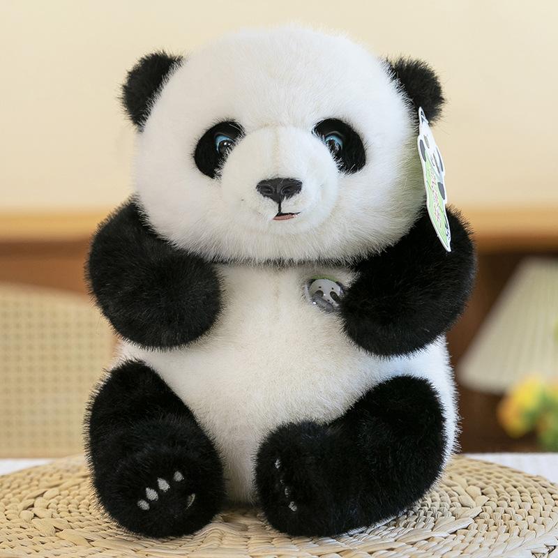 The Same Giant Panda Huahua Qizai Doll Plush Toy Simulation Doll Grab Machine Doll Birthday Gift