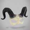 Plastic Sheep Horn Mask Animal Demon Mask Gothic Halloween Mask  Costume