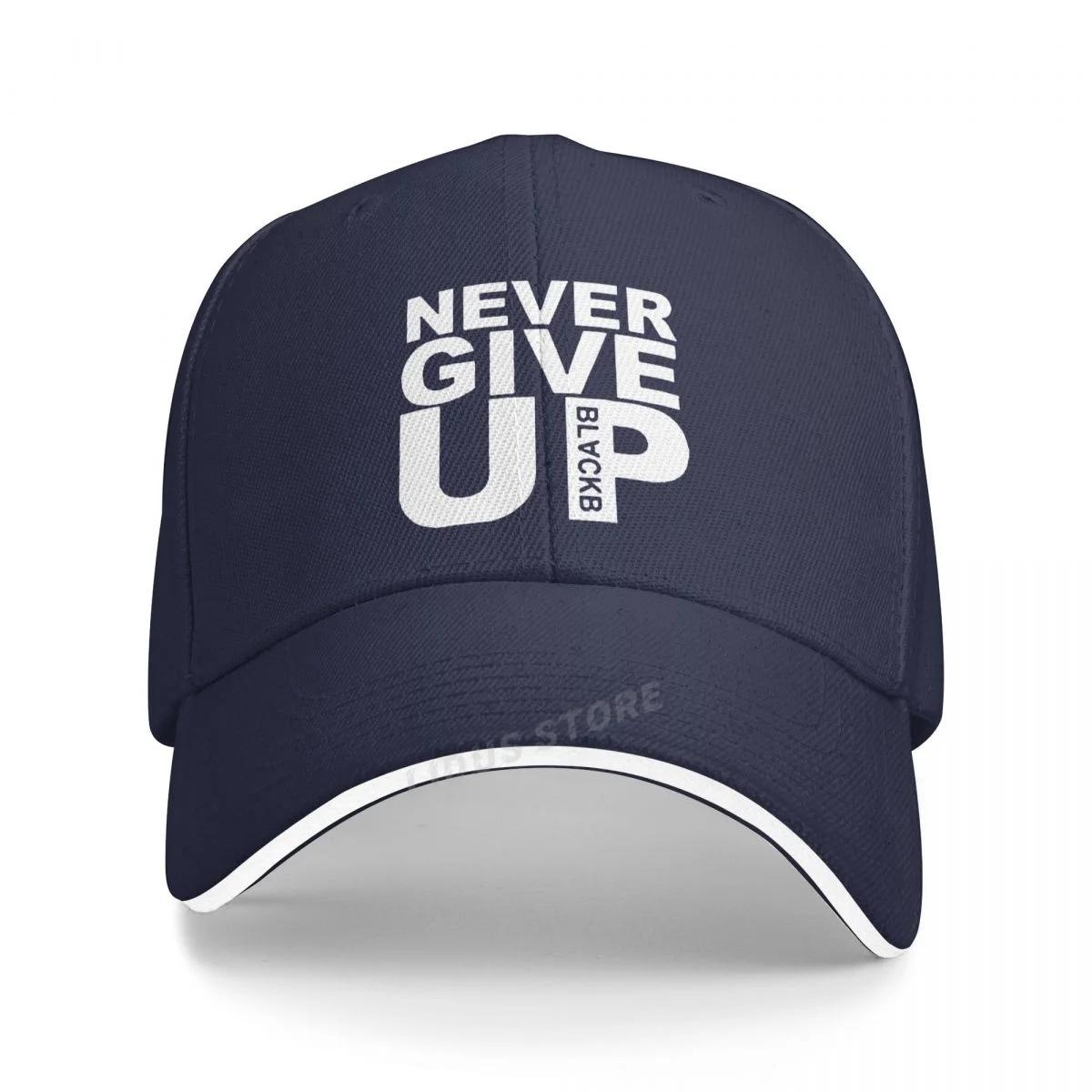 Мужская повседневная бейсболка с принтом «Top Dad Hat» «You ll Never Walk Alone Never Give Up Letter» Летняя мужская бейсболка «Never Give Up Hip Hop» Adjustable темно-синий