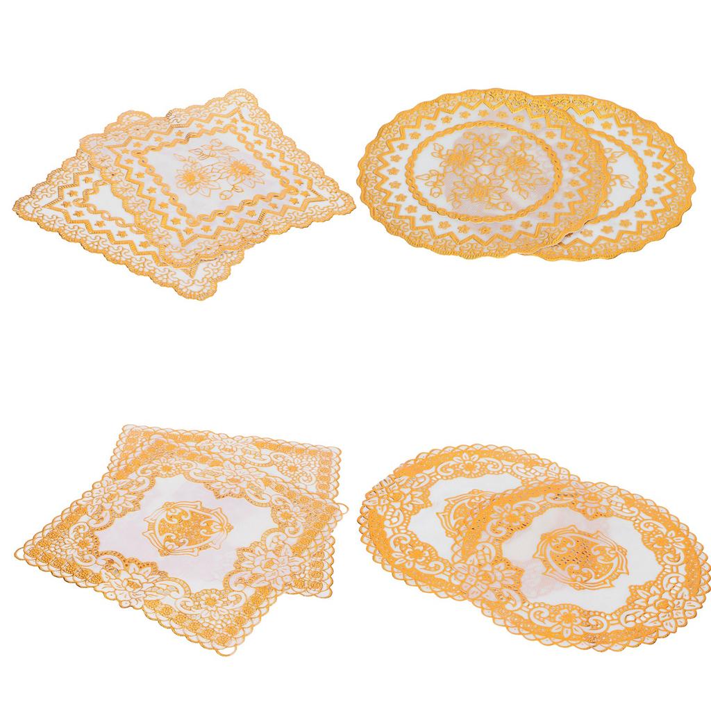 2 BUC 20x20cm Suporturi de Masă Aurii Suporturi de Masă Suport pentru Ceașă de Cafea Coaster pentru Articole de Nuntă