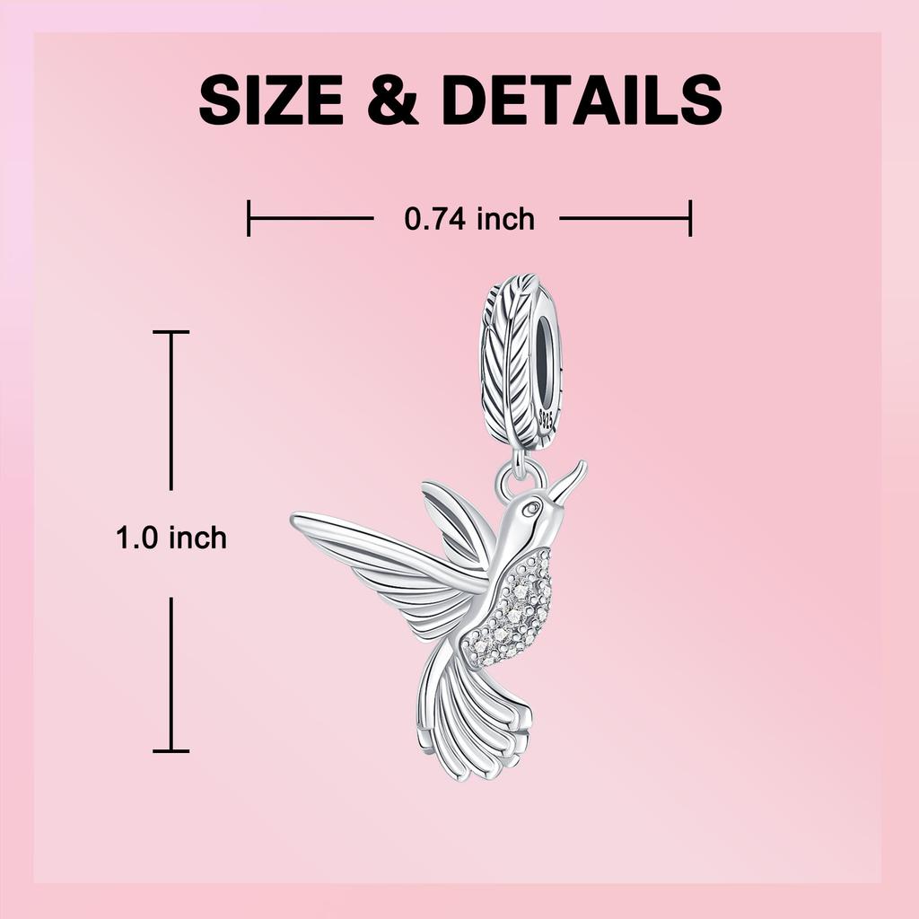 Copper Golden Scarab Amulet Hummingbird Pendant Charm Fit Original Charms Bracelet Women Diy Jewelry Gift