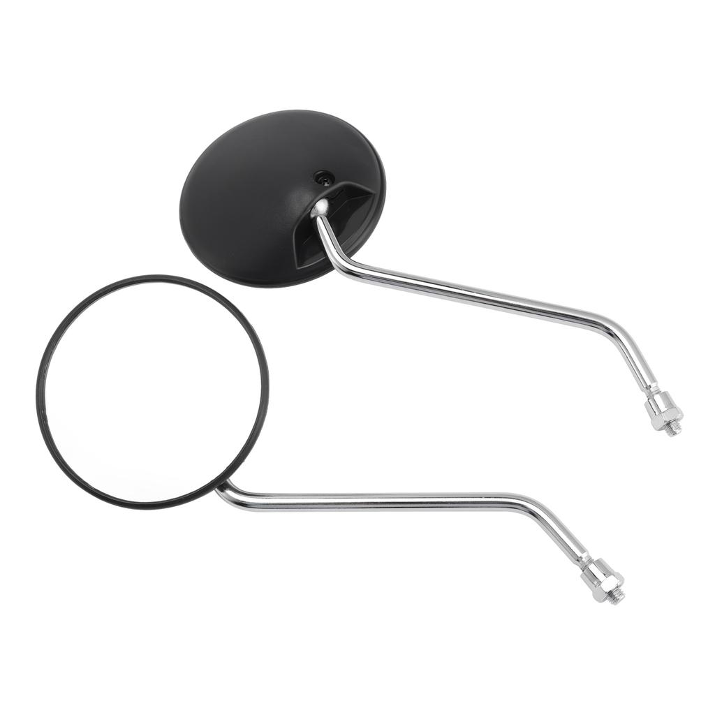 Universal Round Mirrors for Scooter Moped 8mm Clockwise with Chrome Stem PAIR