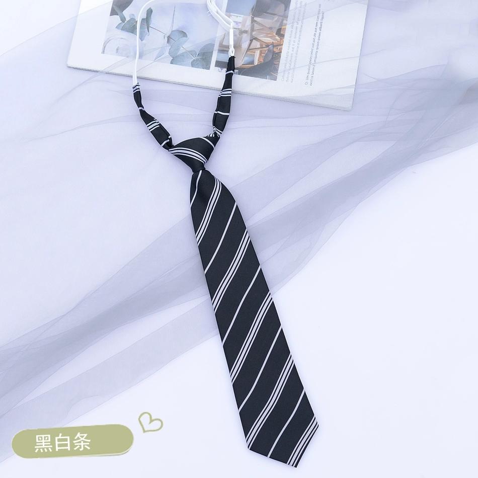 Preppy Chic JK Ties Women Young Girls Striped Necktie Retro Badge Brown Lazy-tie College Student DK Uniform Shirt Dress Cravat