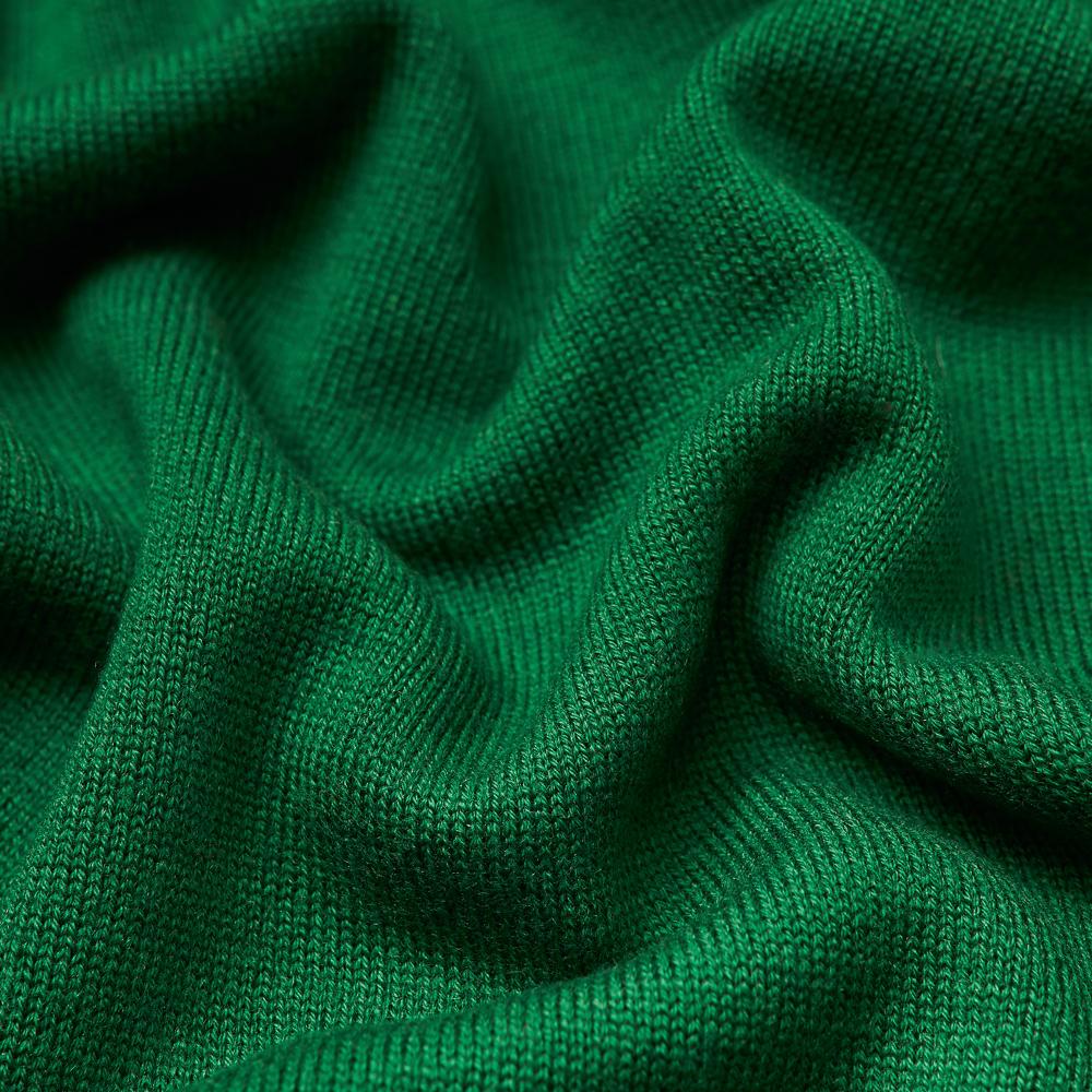 VERNO 24Ss Cashtouch Saddle Sleeve Polo Knit E.Green
