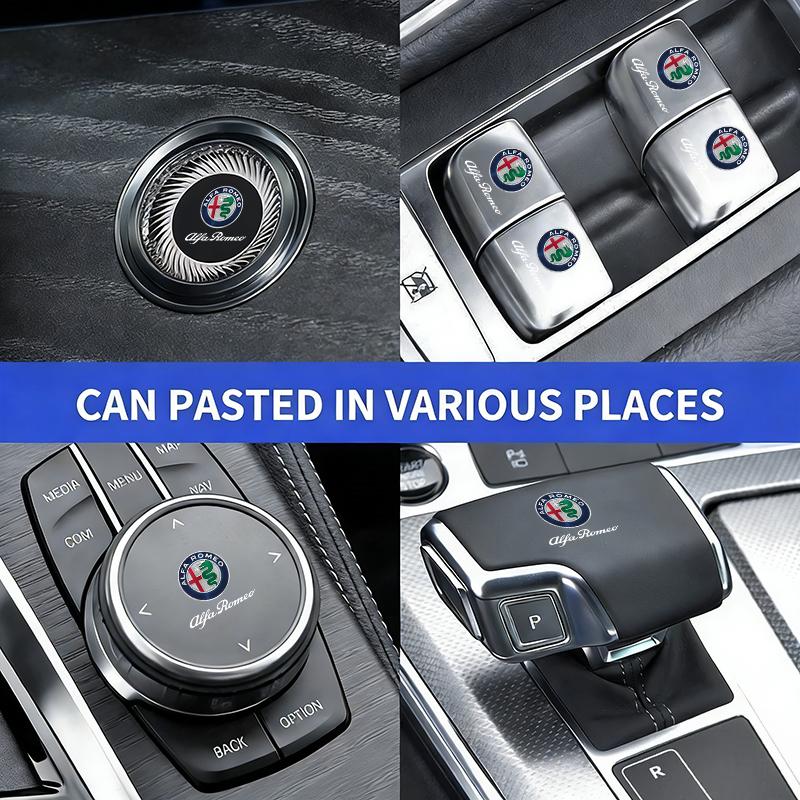 Alfa Romeo Giulia Stelvio Giulietta 156 159 için Araba İç Dekorasyon Çıkartmaları Rozetler Oto Stil Aksesuarları