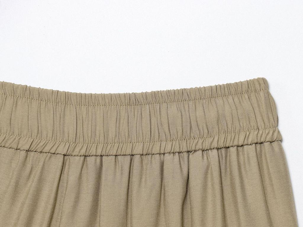 European Women's 2025 Fashion Wide-Leg Stretchy Waist Trousers