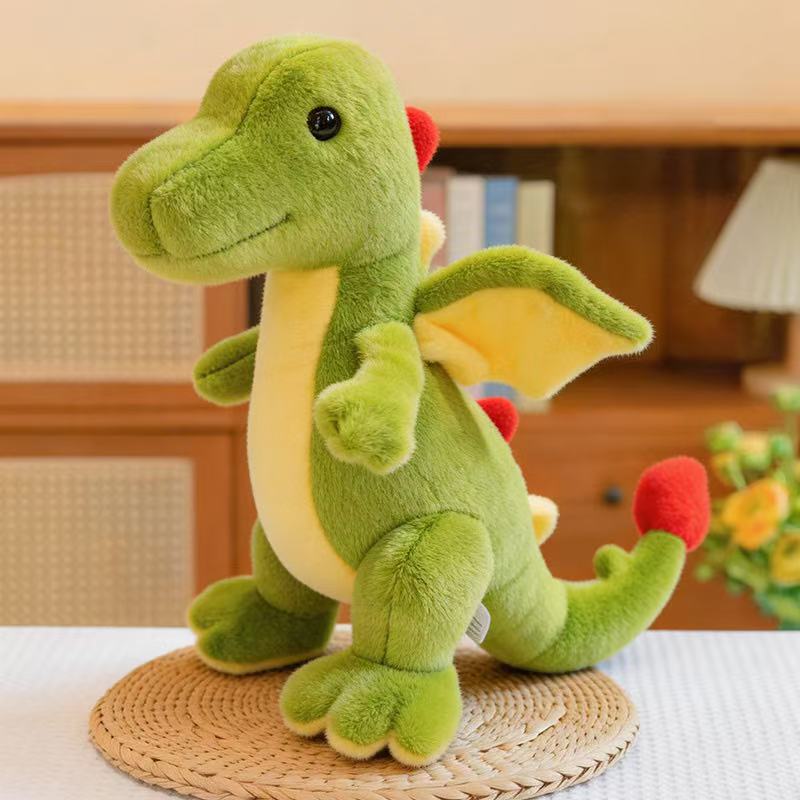 Die neueste grüne Dinosaurier-Serie Figurenkissen Kawaii Plüschtierpuppe, Cartoon, niedliches Geschenk, Puppe für Kindergeburtstagsgeschenke
