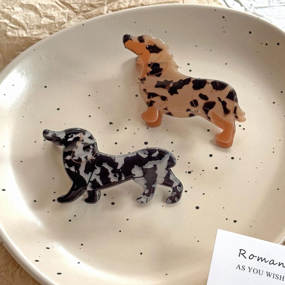 Cute Style Puppy Gripper Hair Clip Cartoon Dachshund Corgi Hair Accessory Fashionable Acrylic for Women Girls