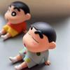 New Anime Crayon Shin-chan Boochan Q Version Kawaii Figure Model Toys Doll Mobile Phone Holder Collect Ornaments Gifts