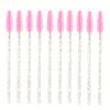 100pcs Eyelash Brush Set Bottled Crystal Rod Eyelash Brush Barrel Eyebrow Comb Brush Colored Eyelash Curling Brush Eyelash Extension Tools.