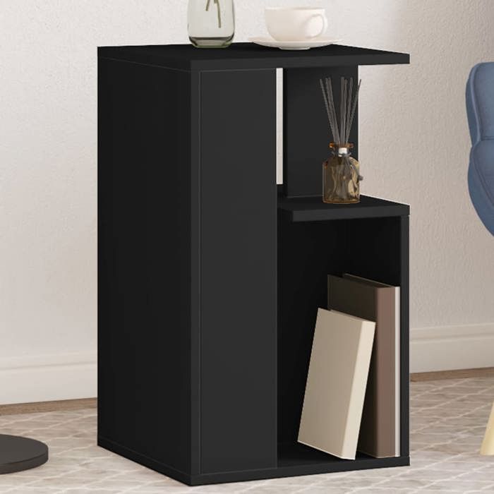 VidaXL Black Side Table 35x35x60 Cm Engineered Wood, Sofa End Table, Sofa Side Table, Lamp Table, Table 840738