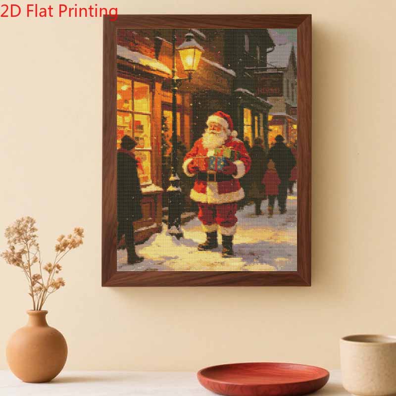 DIY 5D Diamond Painting Canvas Christmas Santa Full Drill Art Kit Easy Creative Craft for Beginners Home Decor and Gift Present