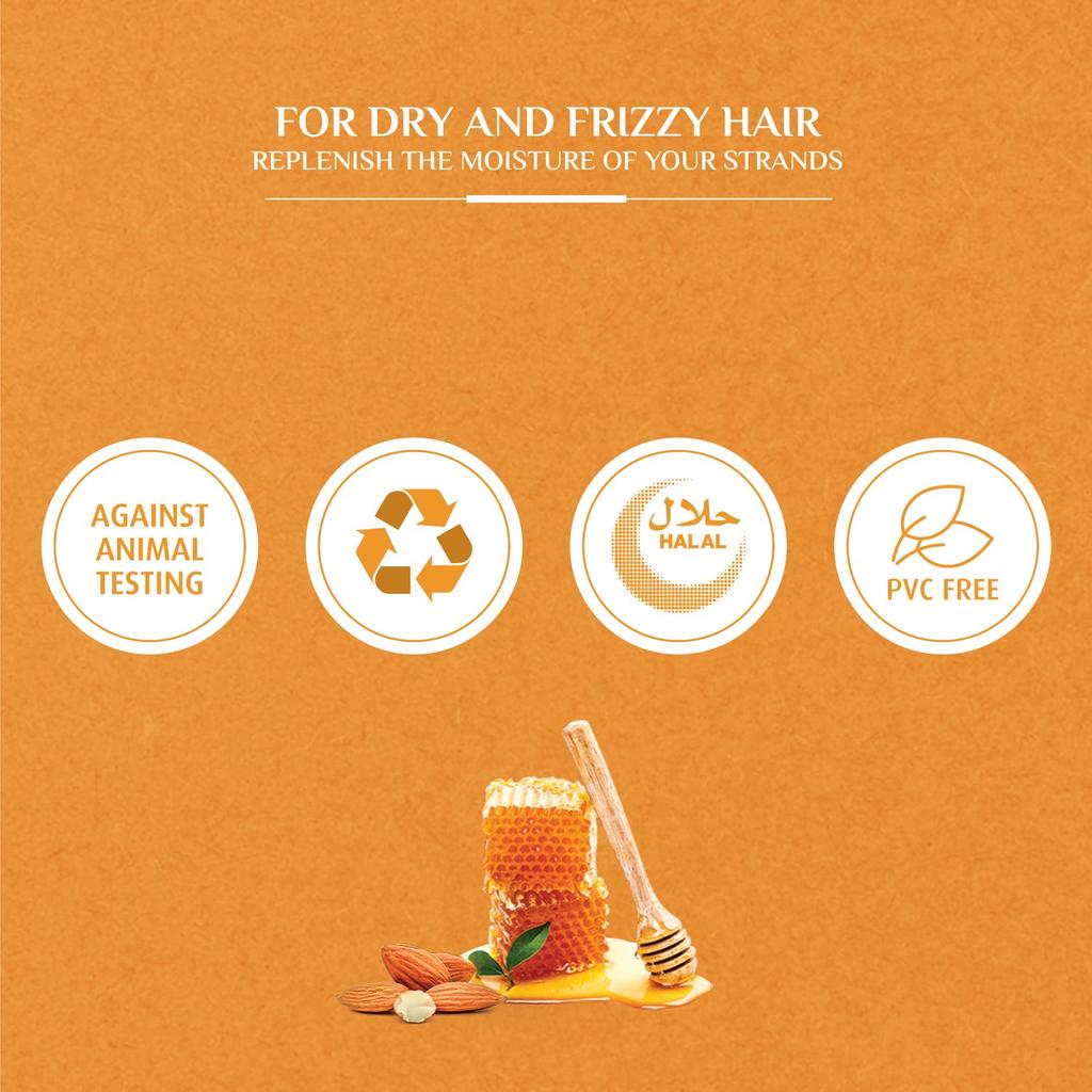 For dry and frizzy hair Moisture Treatment Shampoo 200ml | Natural & Herbal | Enriched with Almond and Honey |