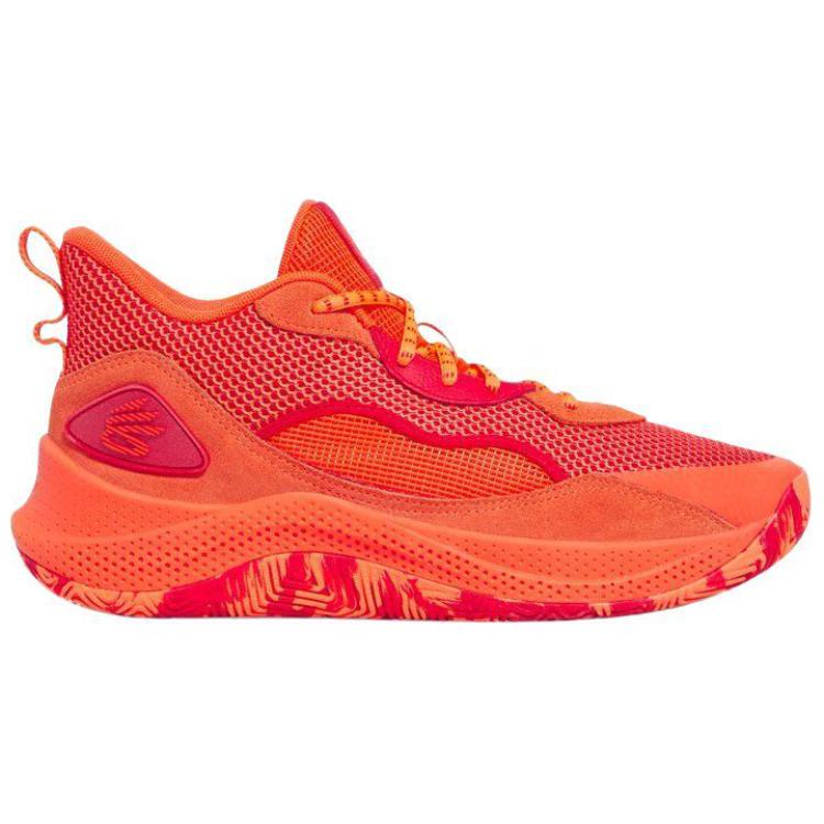 Under Armour Anti Slip Wear Resistant Low Top Basketball Shoes Unisex Red Sneakers 3028191-862