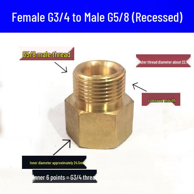 Riduttore di Pressione Ossigeno - Valvola con Filettatura Femmina G5/8 a Raccordo Maschio 5/8 in Rame