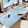 Large Cute Black Cat Mouse Pad E-sport Computer Keyboard Pad Mouse Mat Natural Rubber Anti-Slip Office Desk Pad Gift for Friend