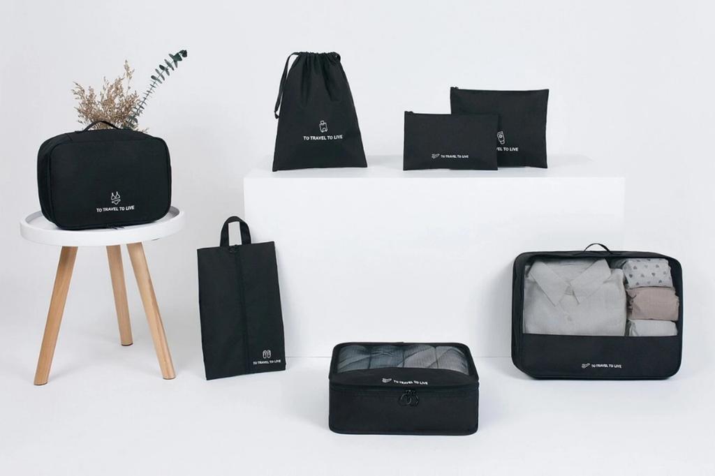 7x Organizer Cases for Suitcases, Cosmetics, Clothes, Underwear, Travel