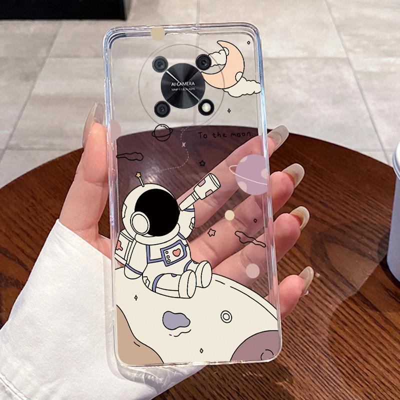 Casing For Huawei Nova Y90 NovaY90 CTR-LX2 CTR-LX1 CTR-LX3 Case Aesthetic Cute Cat Cartoon Transparent Soft Silicone Back Cover