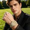 Orologio da polso unisex al quarzo analogico con datario Quadrante con strass scintillanti Orologio da polso per uso quotidiano, in ufficio, alle feste