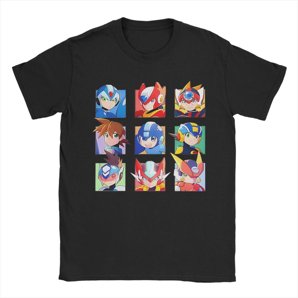 Streetwear Megaman X Zero Art T-Shirt For Men Women O-neck Short Sleeve Tops Shirts  Cotton Summer Clothing