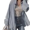 Early Spring Women's French Blue Sheer Sun Protection Shirt