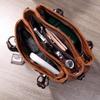 Vintage Chinese Style Shoulder Crossbody Bags for Women Embossing Print Tote Bags Large Capacity Multi-Pocket Soft Handbags