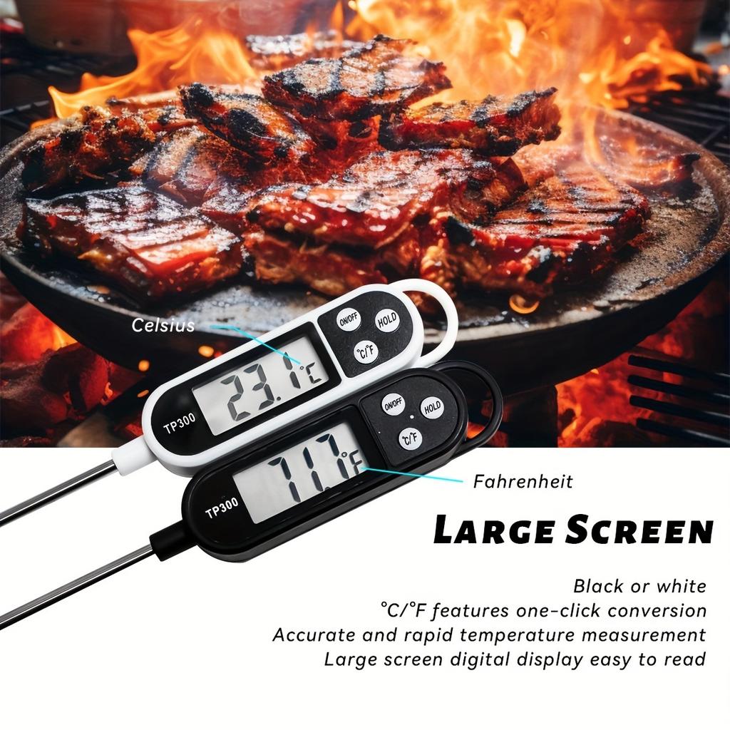 1/2pcs Digital Food Thermometer with LCD Display Meat Temperature Safety Plastic Probe for Home Cooking BBQ Use Kitchen Gadgets