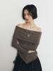 HALF DEVIL US Off-Shoulder Cut-Out T-Shirt_Mocha