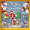 2027 Christmas Window Decor Stickers 4/5 Sheets Self-Adhesive Xmas Decals for Home Office Store Holiday Decorations