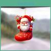 Santa Car Christmas Acrylic Pendants Cartoon Design Auto Festive Decoration