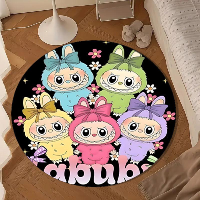 Bunny Costume Adventure Round Rug for Livingroom,Bedroom, Palyroom, Chair Rug, Area Rug, Circle Carpet, Large Size Fan Christmas Gift