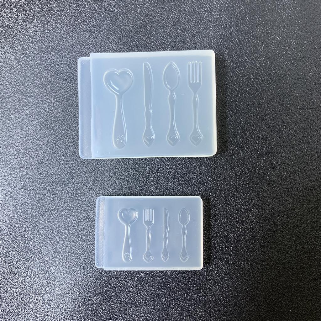 Food Grade Silicone Mold For Resin Crafting Elegant Knife And Fork Shaped Crafts Mould Decorative Accessories