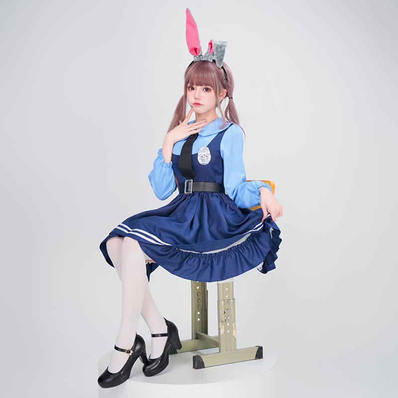 Zootopia Judy Rabbit Police Officer Cos Anime Costume Halloween Cosplay Stage Show Costume