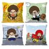 M-MonchhIChisS Cartoon Cushion Cover Pattern Printed Pillowcase for Living Room Sofa Cushion Cover & Bedroom Decor