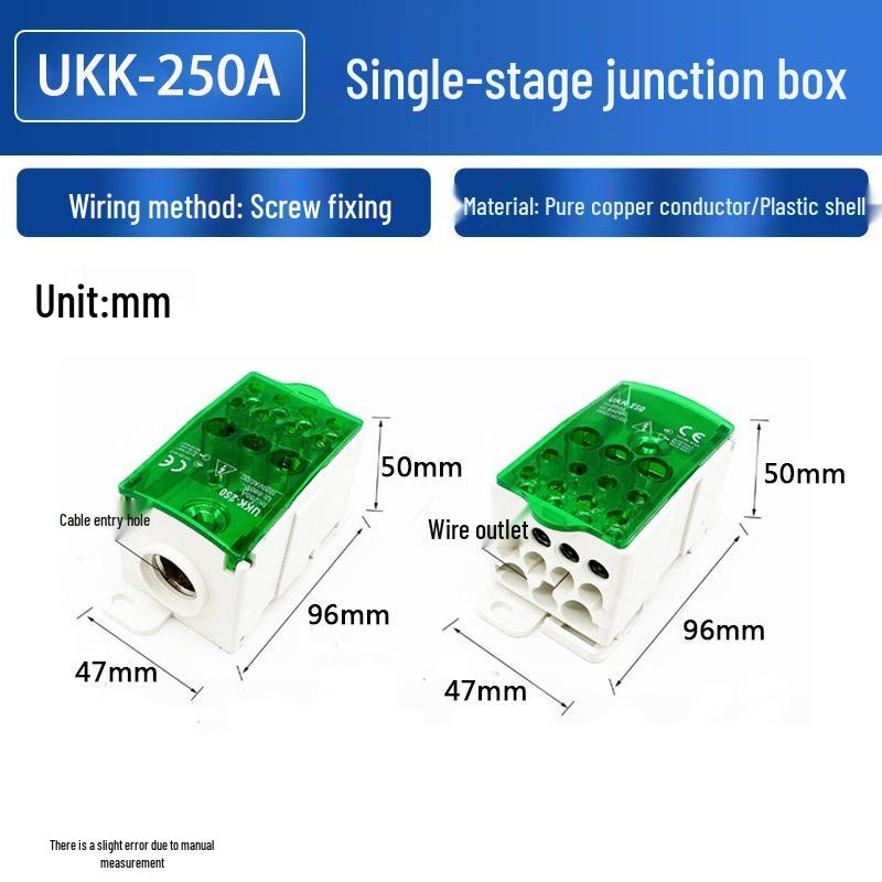 High Current Multi-Out DIN Rail Single-Pole Distribution Box: UKK 80A, 125A, 160A, 250A, 400A, 500A