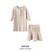 2024 Autumn Women's European & American Style Round Neck Sweater and Short Skirt Set