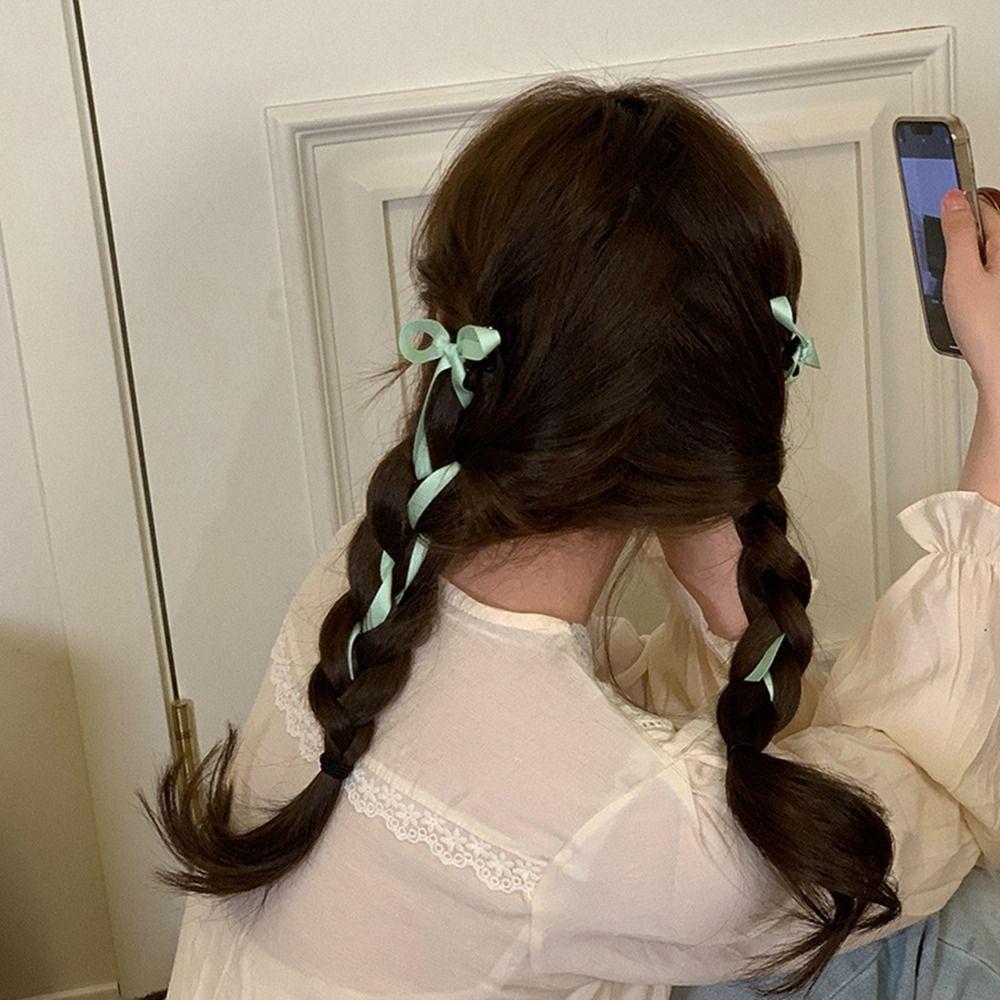 Geometry Shape Ribbon Balletcore Bow Hairpin Small Hair Claw Korean Style Headwear Girl Hair Clip