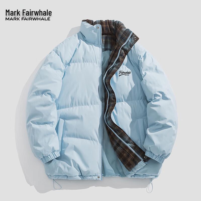 Mark Fairwhale Men's Korean American Style Color-Block Hooded Padded Jacket