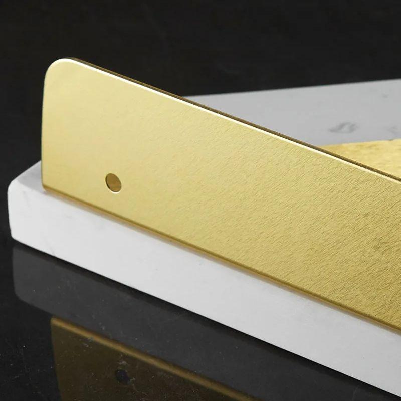 Schwarz/Weiß Marmor Badezimmer Eckregal Gebürstetes Gold Wandmontiertes Badezimmer Duschablage Shampoo Halter Eckregal