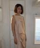 SAFARI SULA EXPLORE Scratch Drape Satin Tank In Salmon