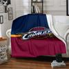 Cleveland Cavaliers Print Flannel Blanket High Quality Warm Comfortable Cover for All Seasons Perfect for Gifts Home Decor