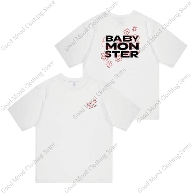 BABYMONSTER T Shirt LOVE MONSTERS Concert Japan Thailand Same Print Tshirt Unisex Women High Quality Cotton Short Sleeve Tee Tops