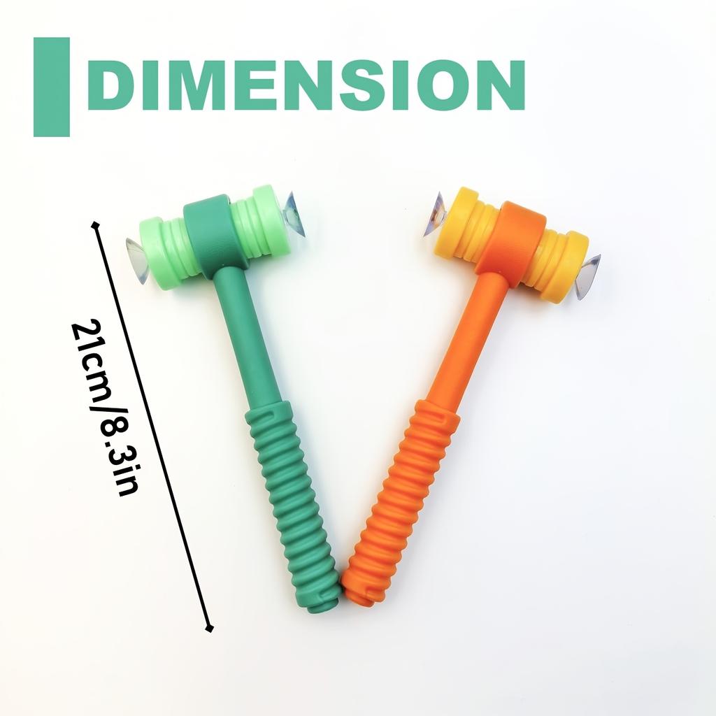 2pcs Colorful Plastic Hammers with Suction Cups | Classroom Activity and Party Supplies, Teachers Aids and Resources