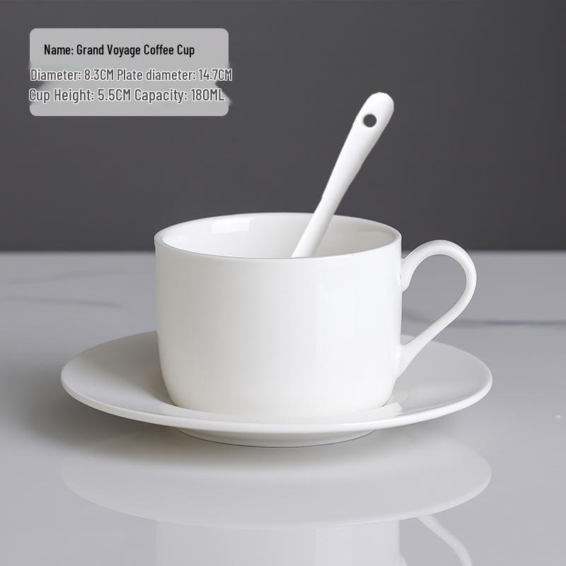 Europejski Luksusowy Zestaw Ceramicznych Filiżanek do Kawy ze Złotym Brzegiem