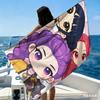 1 Stück K-POP Strandtuch einseitiger 2D-Druck Schnelltrocknendes Weiches Mikrofaserhandtuch für Strand Pool Spa Reise Dekoration Niedliche Kawaii Atmosphäre Geschenk