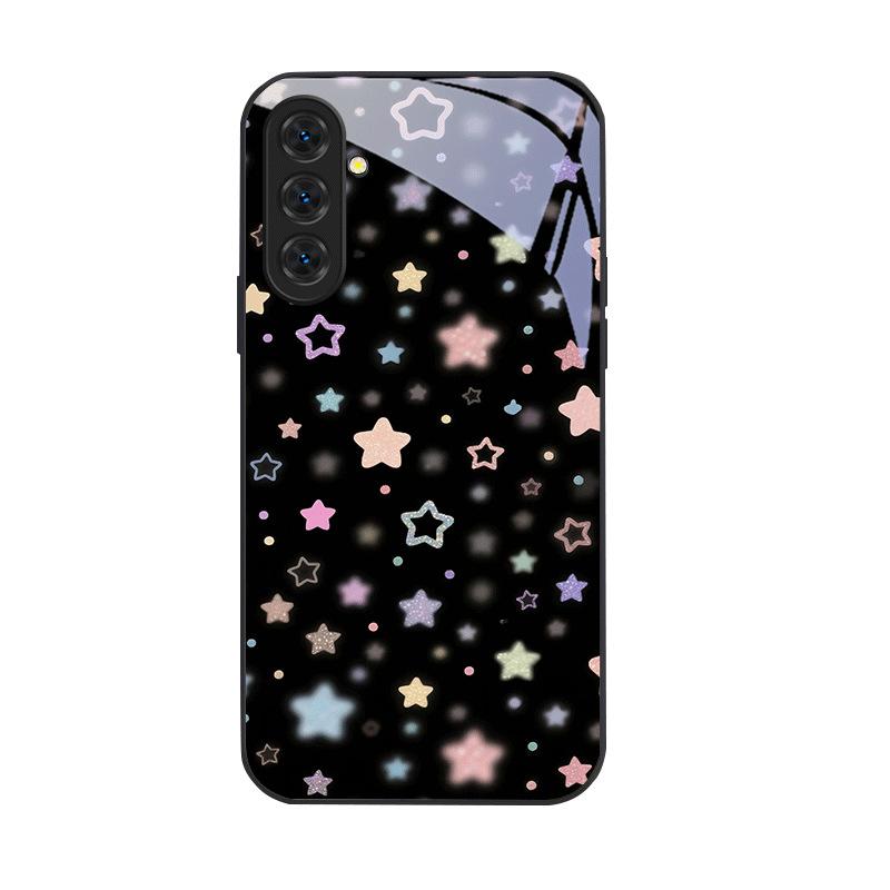 Butterfly pattern glass phone case suitable for Samsung Galaxy S26 S25 S24 S23 S22 S20 FE/Ultra/Plus anti drop back cover