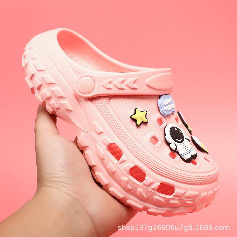 Kids' Platform Clogs with Charms Non-slip Breathable Garden Shoes